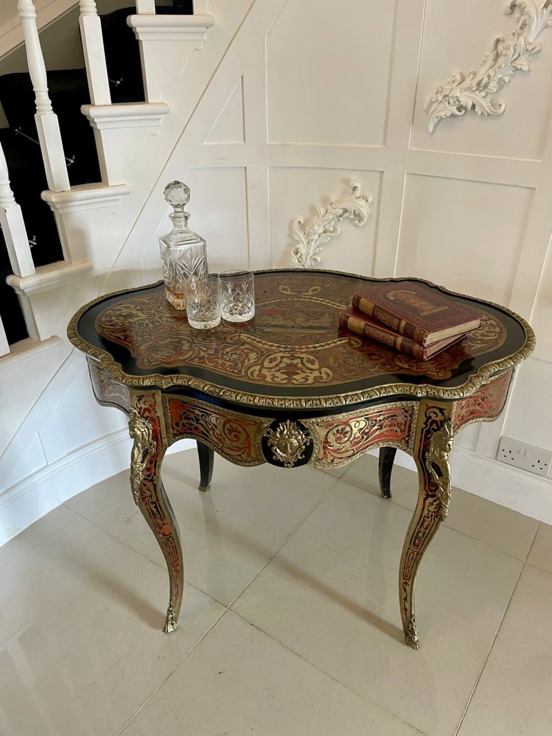 Antique French Boulle Centre Table - Image 2